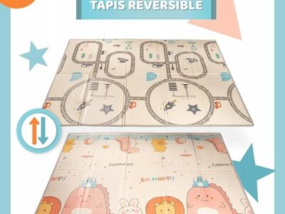 MATA PIANKOWA 200x180 SKŁADANA DLA DZIECI DWUSTRONNA DO RACZKOWANIA ZABAWY